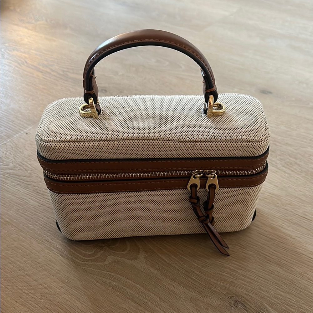 Zara Cream and Brown Mini Bag